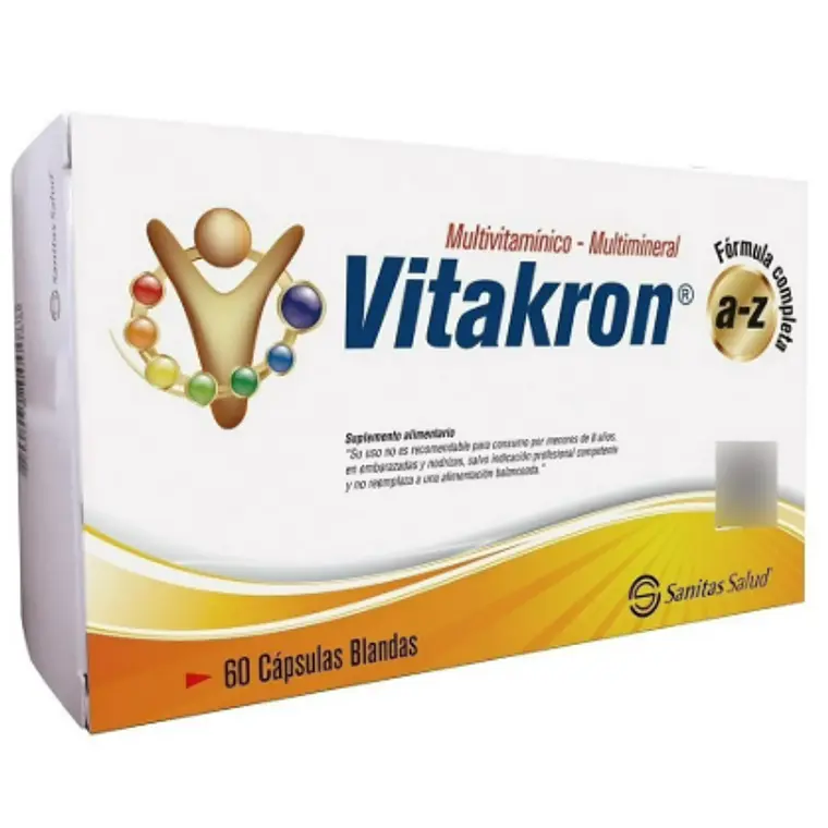 Vitakron A-Z Multivitamínico Multimineral 60 Cápsulas blandas. 1