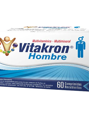Vitakron Hombre Multivitamínico Multimineral 60 Comprimidos recubiertos.