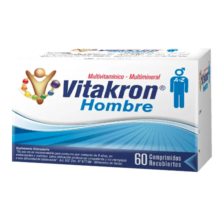 Vitakron Hombre Multivitamínico Multimineral 60 Comprimidos recubiertos. 1