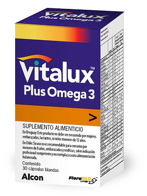 Vitalux Plus Omega 3 Suplemento alimenticio 30 Cápsulas blandas.