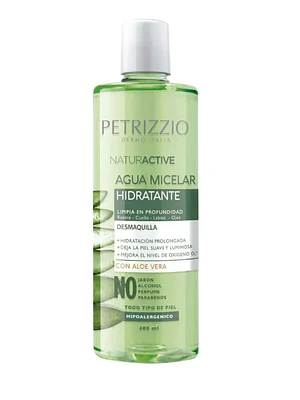 Agua Micelar hidratante Alóe Vera 400 ml. Petrizzio
