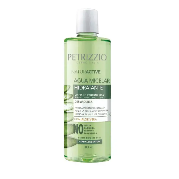 Agua Micelar hidratante Alóe Vera 400 ml. Petrizzio 1