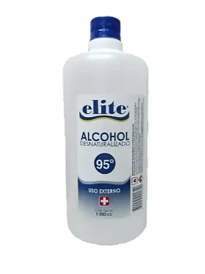 Alcohol desnaturalizado 95 % 1000 ml. Elite