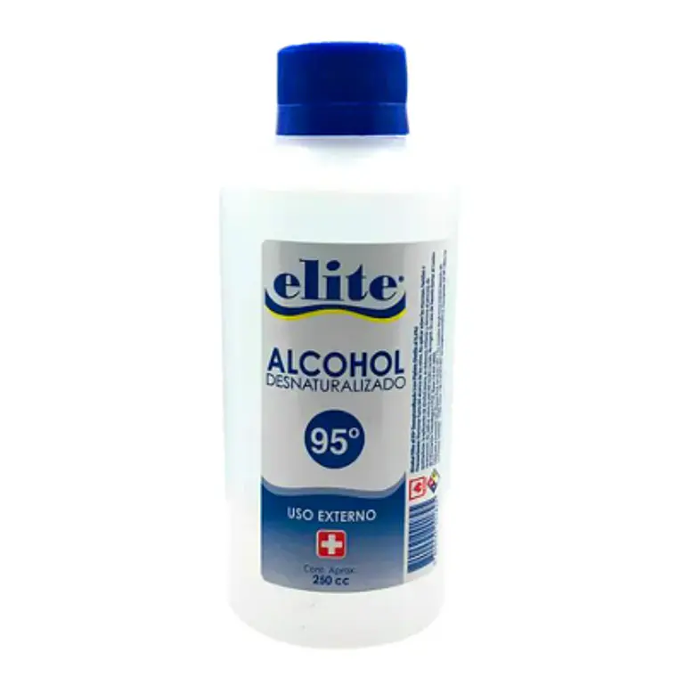 Alcohol desnaturalizado 95 % 250 ml. Elite 1