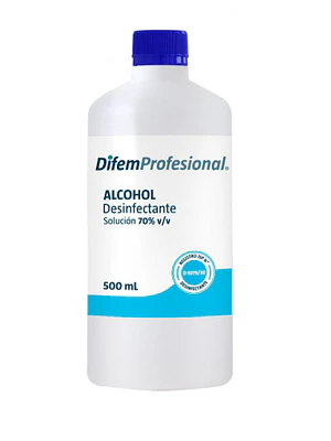 Alcohol Desinfectante 70 % 500 ml. Difem Profesional