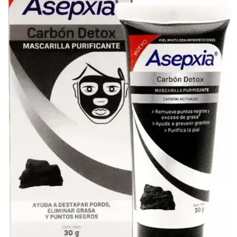 Asepxia Carbón Detox Mascarilla purificante 30 g. 1
