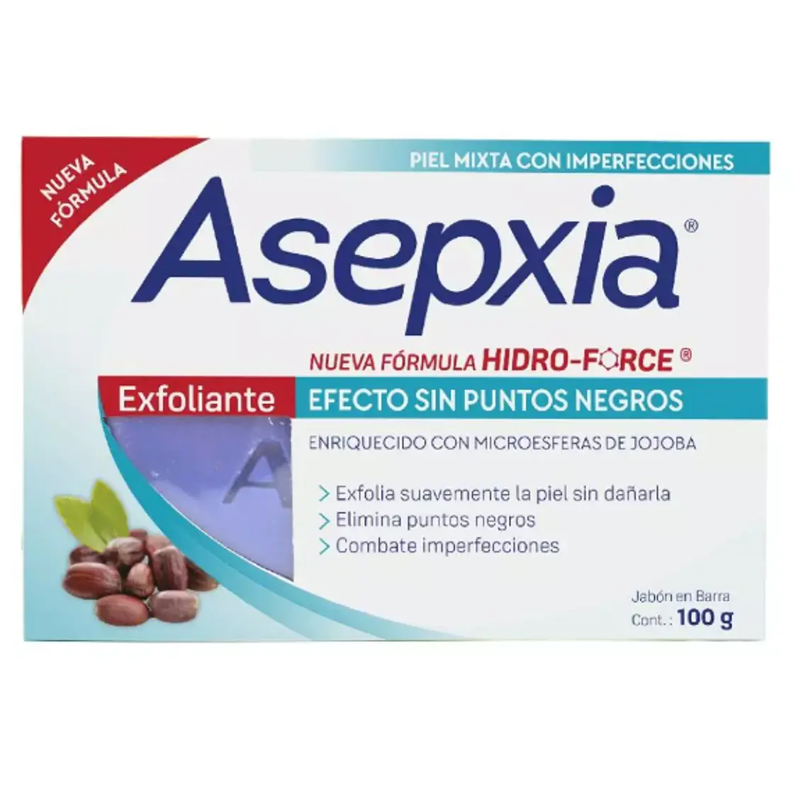 Asepxia Jabón Exfoliante 100 g. 1