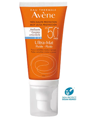 Protector solar Ultra-mat Fluido SPF 50+ 50 ml. Avene