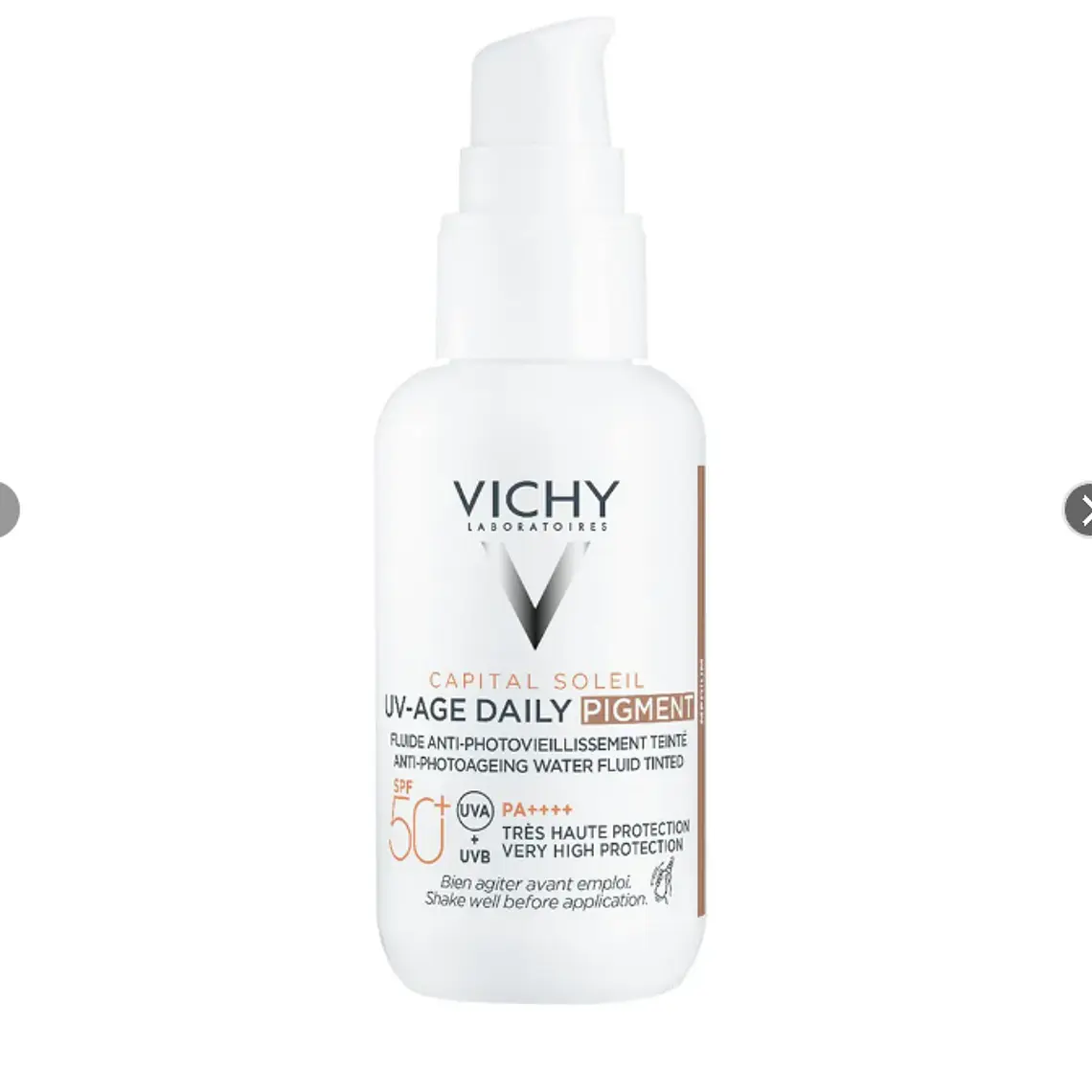 Capital Soleil Fotoprotector UV Age Pigment Tono medio FPS50 40 ml. Vichy 1