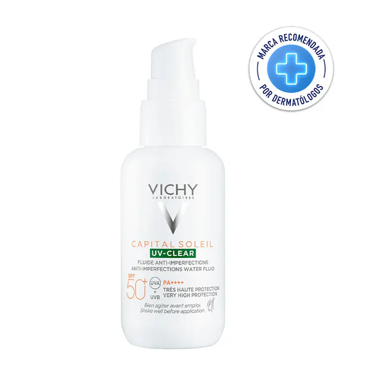 Capital soleil Fotoprotector facial UV Clear FPS 50 + 40 ml. Vichy 1