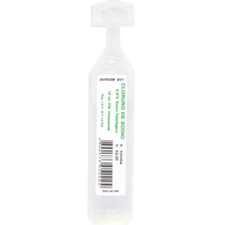 Cloruro de Sodio 0,9 %1 Solución acuosa 10 ml 50 Botellas. Biosano 1
