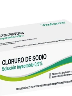 Cloruro de Sodio 0,9 % Solución inyectable 5 ml 50 Unidades. Vitafarma