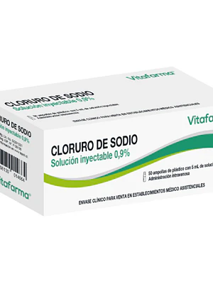 Cloruro de Sodio 0,9 % Solución inyectable 20 ml 40 Unidades. Vitafarma 