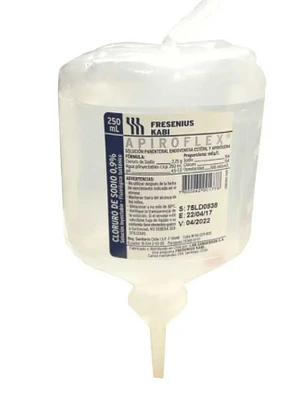 Cloruro de Sodio 0,9 % Solución inyectable 250 ml . Sanderson