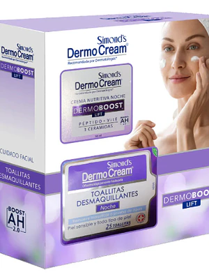 DermoCream Pack Dermoboost Crema noche + Toallita desmaquillante. Simond's