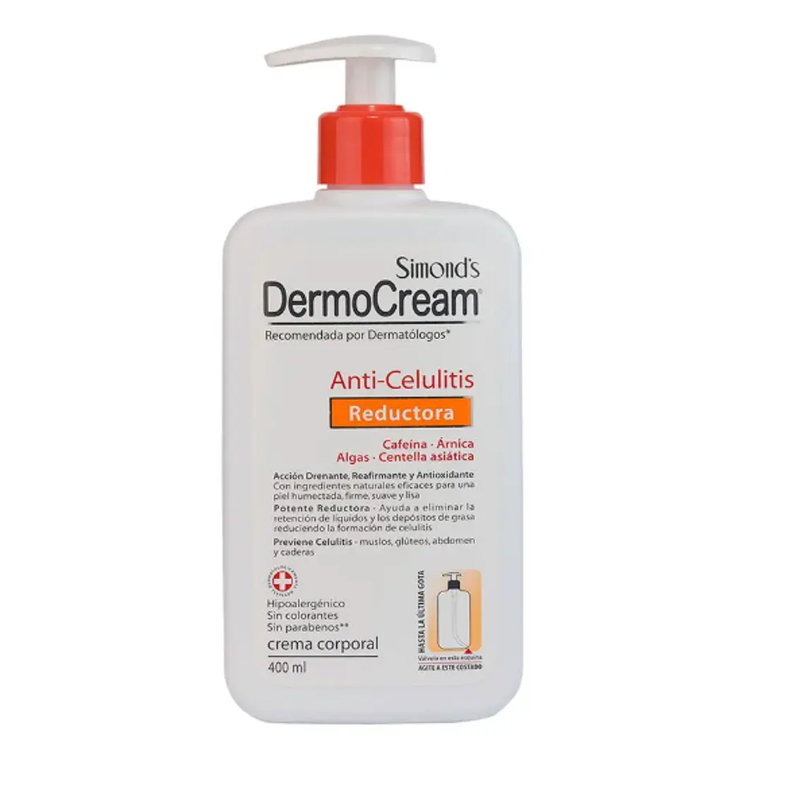 DermoCream Anti-celulitis reductora Crema corporal 400 ml. Simond's 1