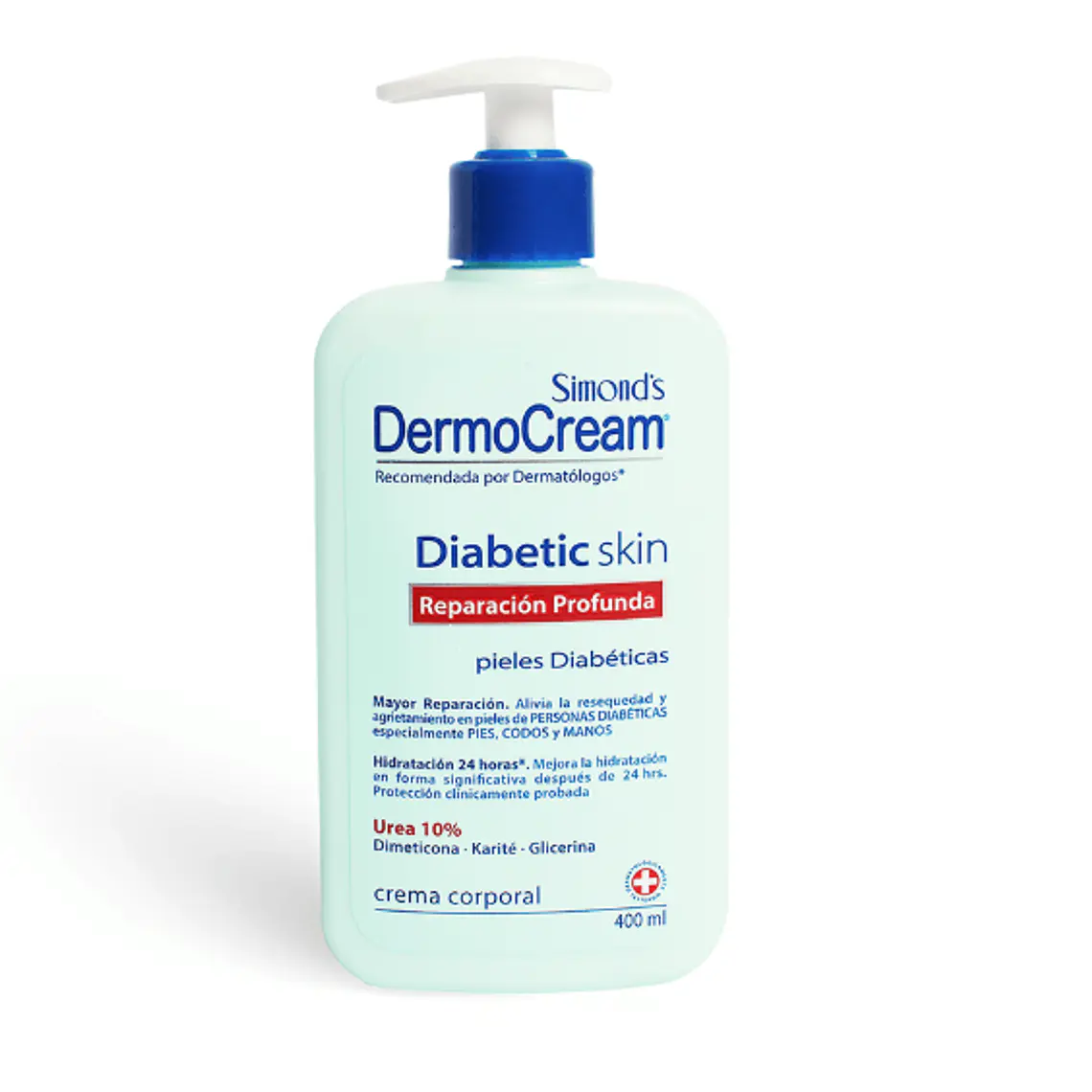 DermoCream Diabetic skin Reparación profunda Crema corporal 400 ml. Simond's 1