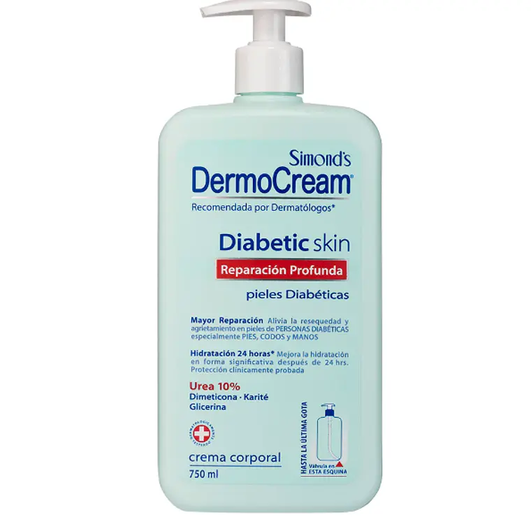 DermoCream Diabetic skin Reparación profunda Crema corporal 750 ml. Simnod's 1