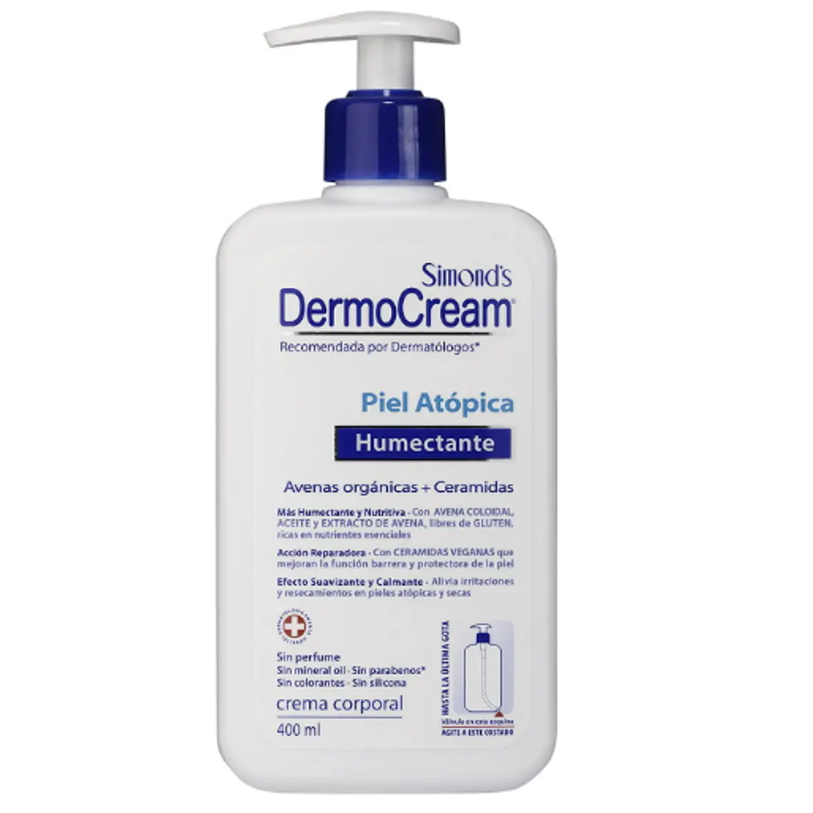 DermoCream Piel atópica Humectante Crema corporal 400 ml. Simond's 1