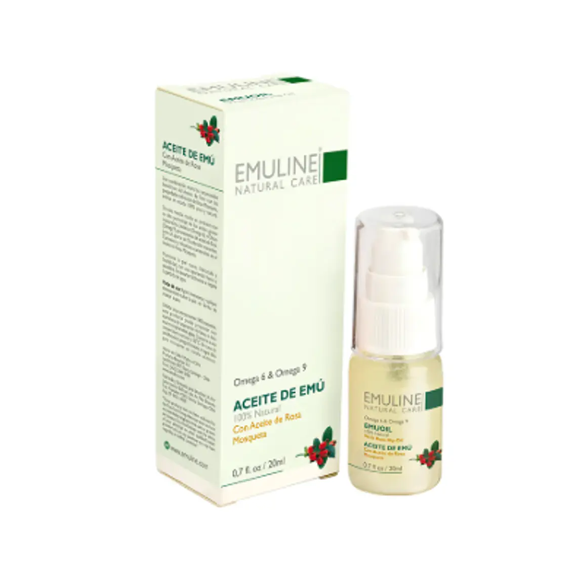 Aceite de Emu con rosa Mosqueta 20 ml. Emuline 1