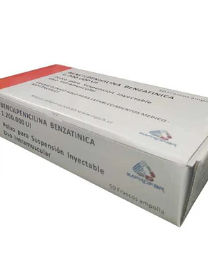 Bencilpenicilina Benzatina 1.200.000 UI Solución inyectable 10 Frascos ampolla. BPH
