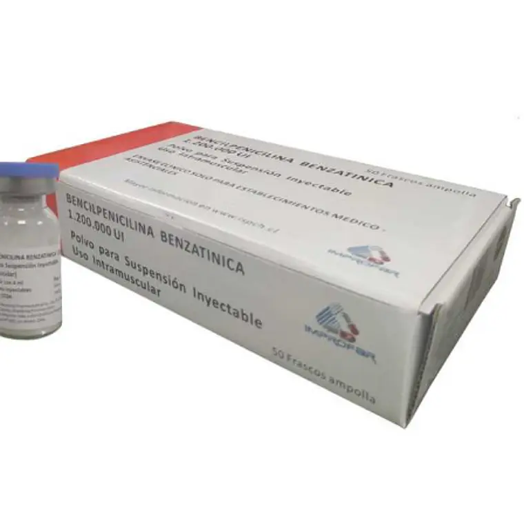 Bencilpenicilina Benzatina 1.200.000 UI Solución inyectable 10 Frascos ampolla. BPH 1