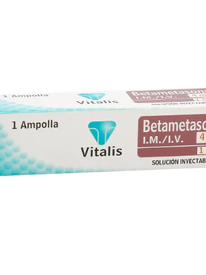 Betametasona 4 mg/ml Solución inyectable 100 Ampollas. VItalis