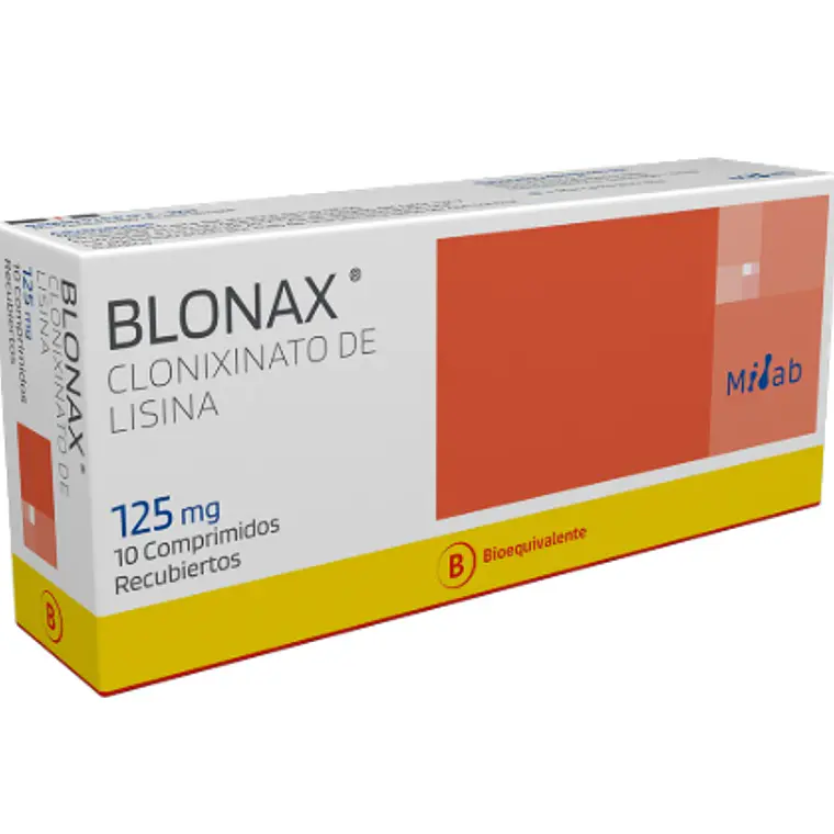Blonax (B) Clonixinato de lisina 125 mg 10 Comprimidos recubiertos. Mintlab 1