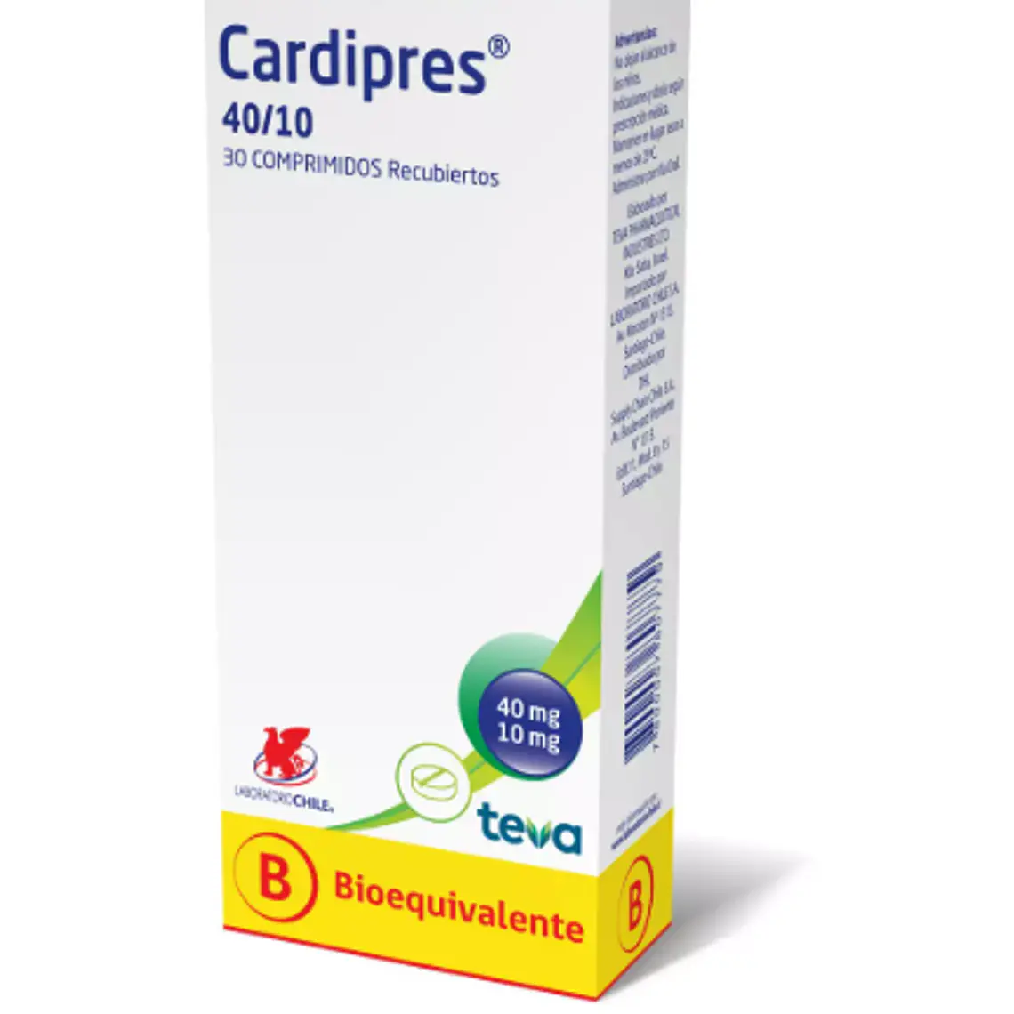 Cardipres (B) 40/10 Amlodipino, Olmesartán 30 Comprimidos recubiertos. 1