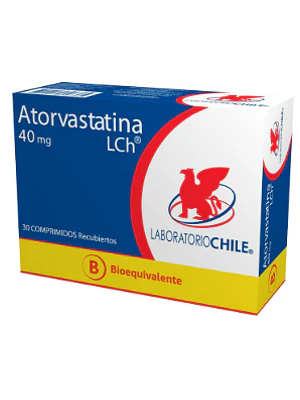 Atorvastatina (B) 40 mg 30 Comprimidos recubiertos. Chile