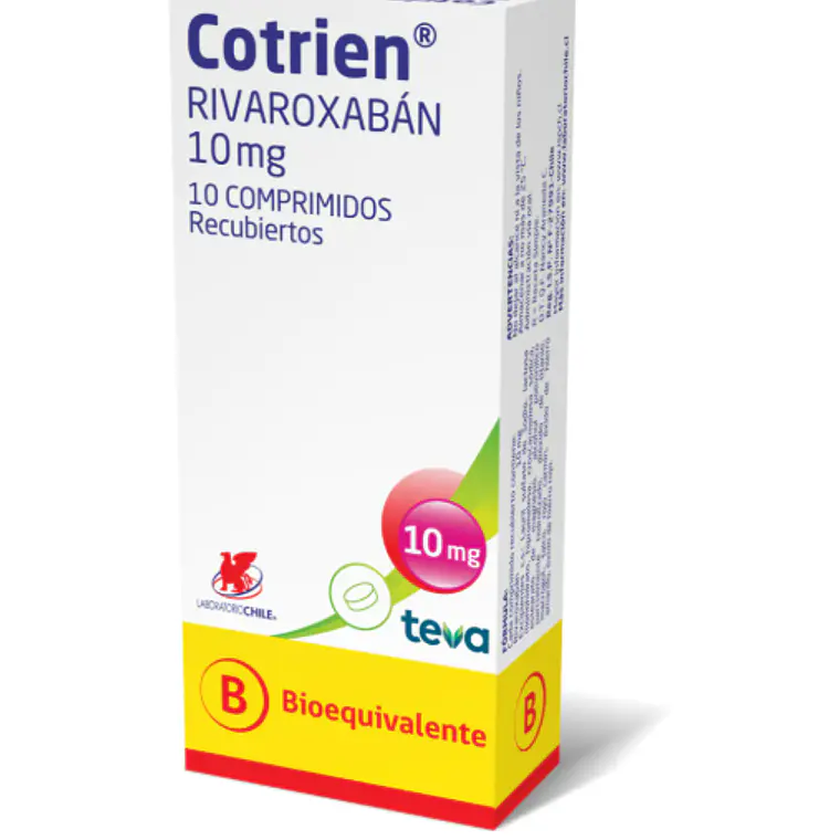 Cotrien (B) Rivaroxabán 10 mg 10 Comprimidos recubiertos. 1