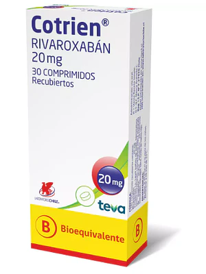Cotrien (B) Rivaroxabán 20 mg 30 Comprimidos recubiertos.
