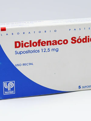 Diclofenaco sódico 12,5 mg 5 Supositorios. Pasteur