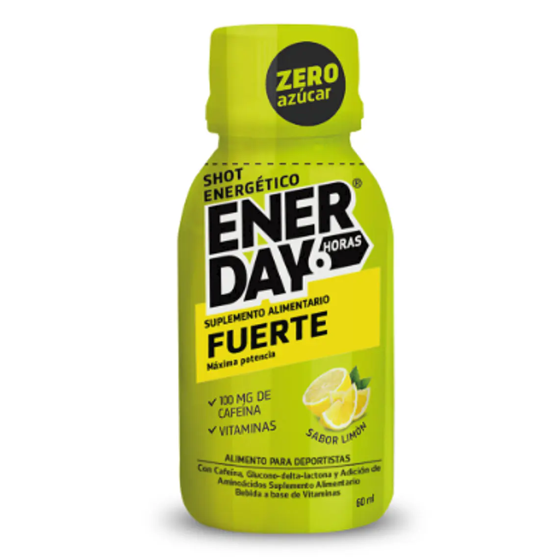 Enerday Shot energético Fuerte Lima Limón 60 ml. 1