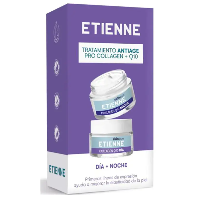 Estuche Tratamiento Antiage Pro Collagen + Q10 Crema día + Crema noche. Etienne 1