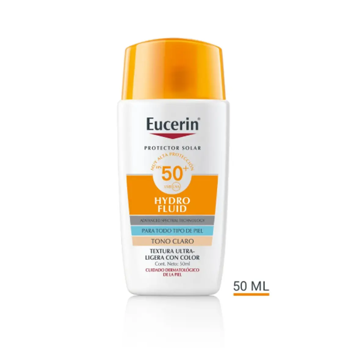 Eucerin Protector solar Hydro Fluid Ultra ligero FPS50+ Tono claro 50 ml. 1