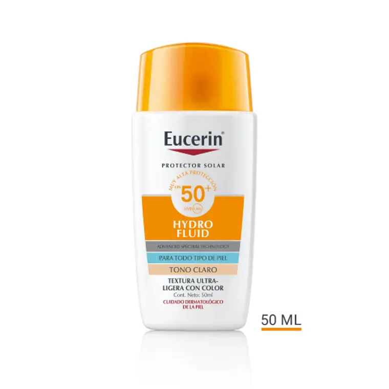 Eucerin Protector solar Hydro Fluid Ultra ligero FPS50+ Tono claro 50 ml. 1