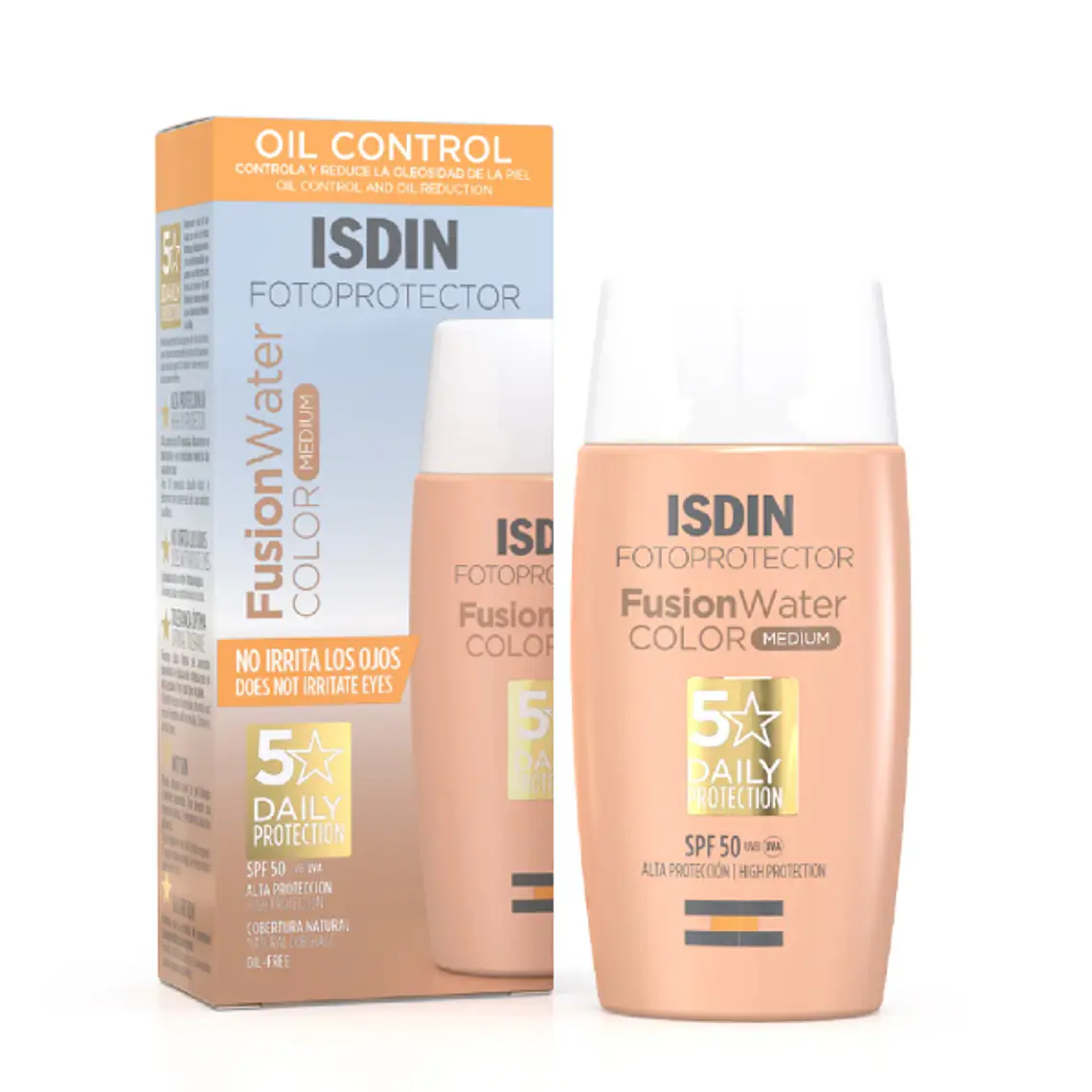 Fotoprotector Fusion Water SPF50+ Color Medium. ISDIN 1