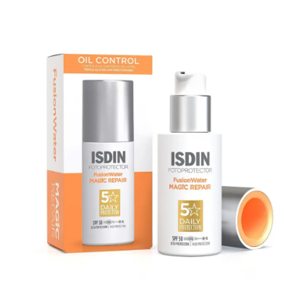 Fotoprotector Oil Control Fusion Water Magic Repair SPF50+ 50 ml. ISDIN 1