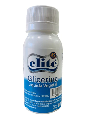 Glicerina líquida vegetal 60 ml. Elite