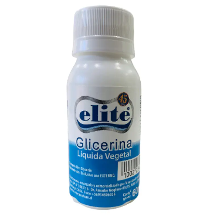 Glicerina líquida vegetal 60 ml. Elite 1