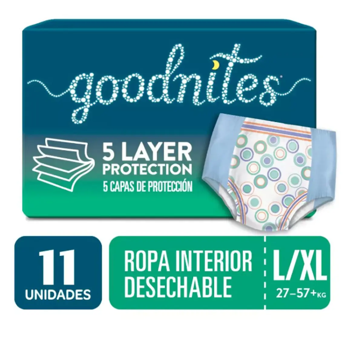 Goodnites Pants Talla L/Xl Ropa interior desechable 11 Unidades. 1