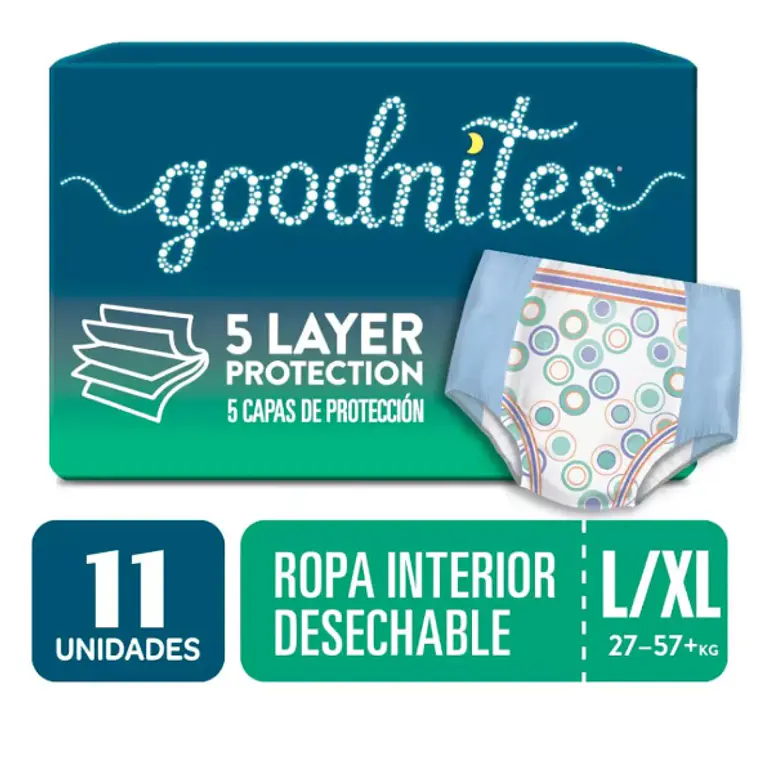 Goodnites Pants Talla L/Xl Ropa interior desechable 11 Unidades. 1