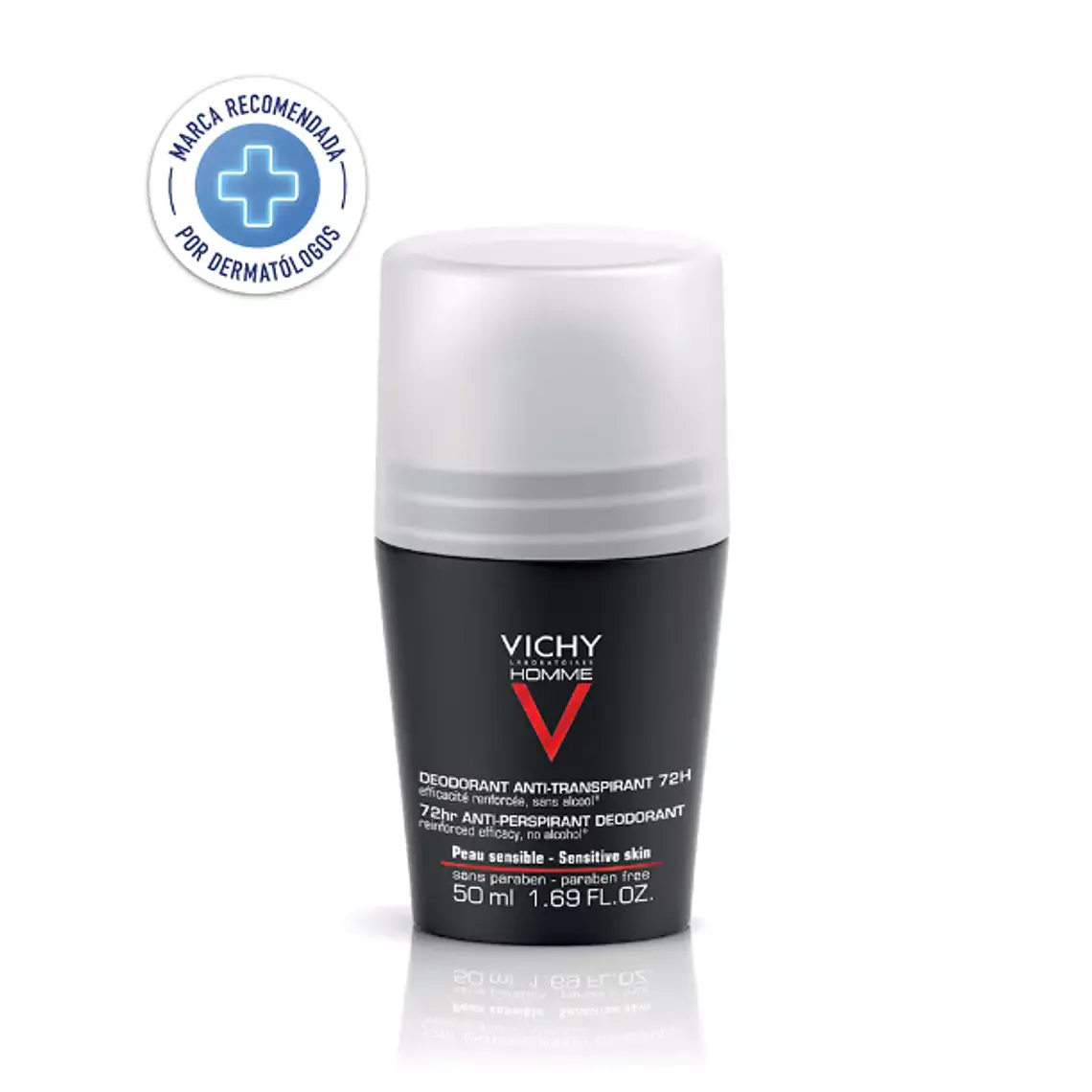 Desodorante Hombre Antitranspirante Roll On 72 h. Vichy 1