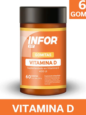 Infor Vit Vitamina D 60 Gomitas.