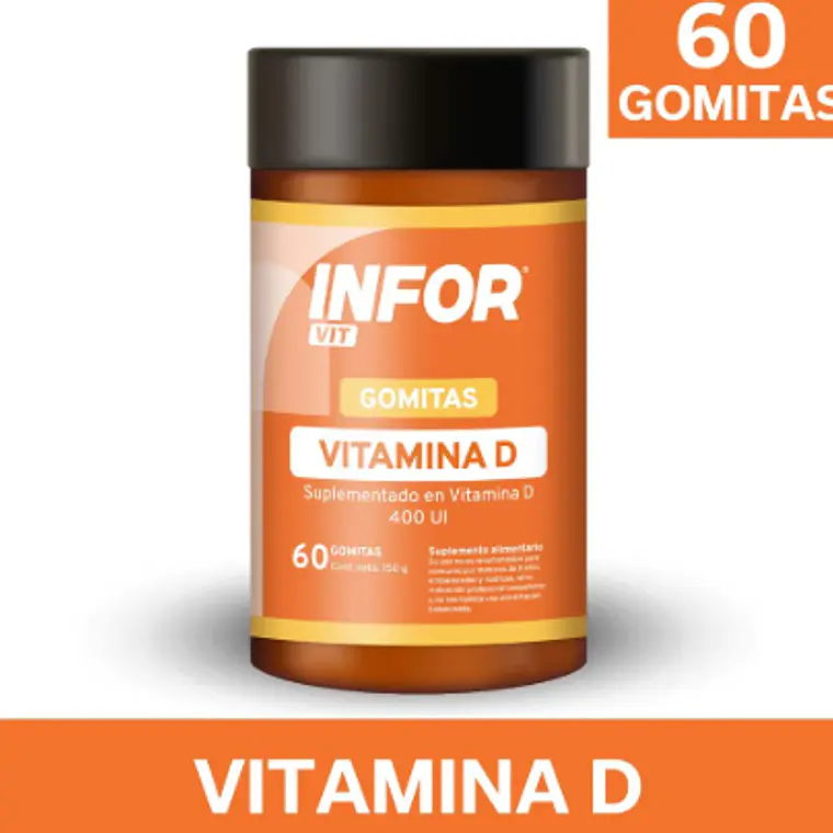 Infor Vit Vitamina D 60 Gomitas. 1