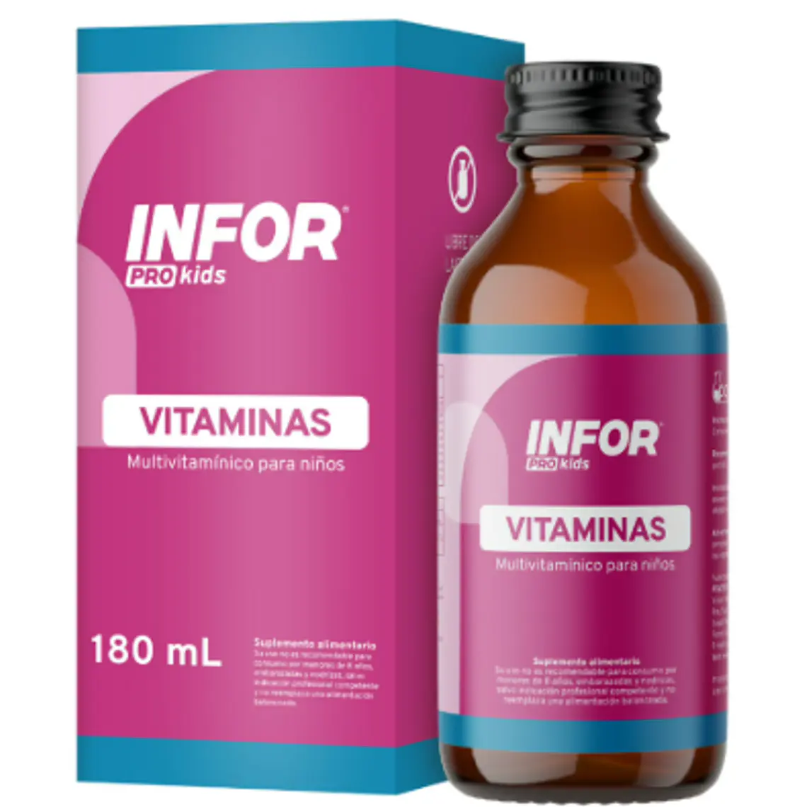 Infor Pro Kids Vitaminas para niños Jarabe 180 ml. 1