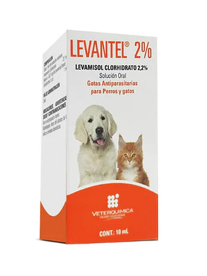 Levantel 2 % Levamisol clorhidrato Solución oral perros y gatos.