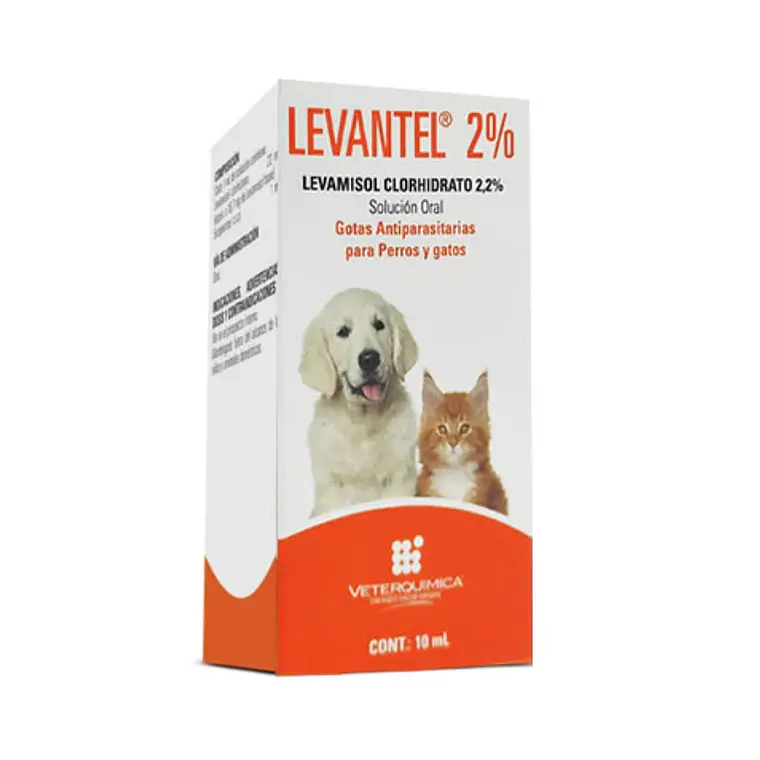 Levantel 2 % Levamisol clorhidrato Solución oral perros y gatos. 1