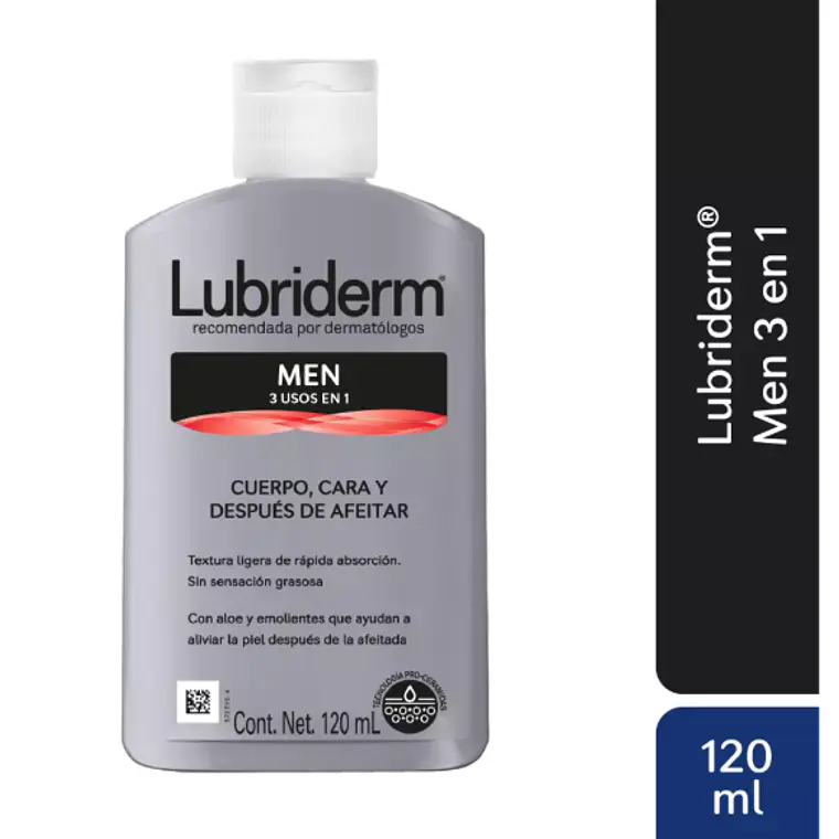Lubriderm Men Crema Caras, cuerpo, después de afeitar 120 ml 1